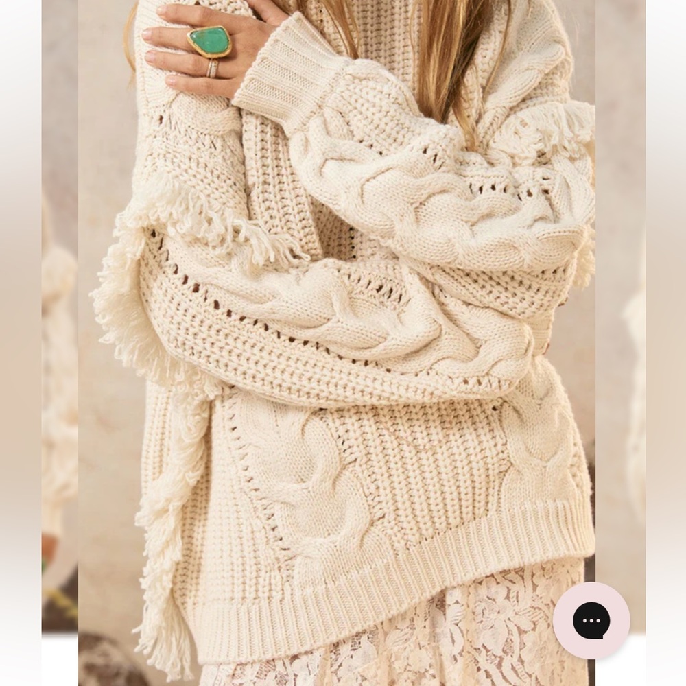 NWT Spell Nomadic Knit Jumper in Cloud size large - Picture 3 of 11